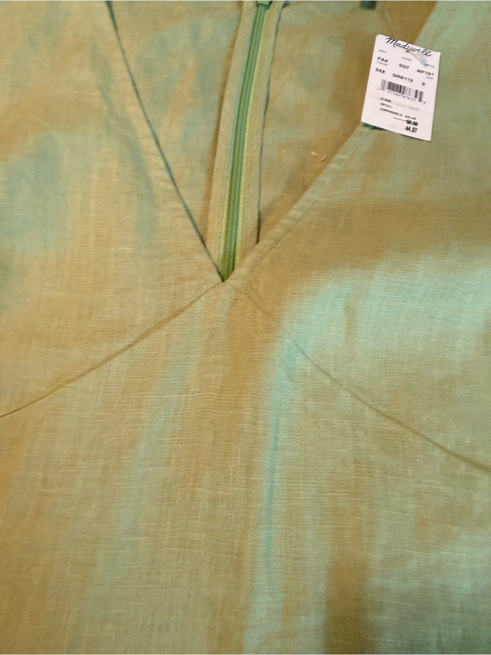 Madewell Light Green Linen Top